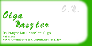 olga maszler business card